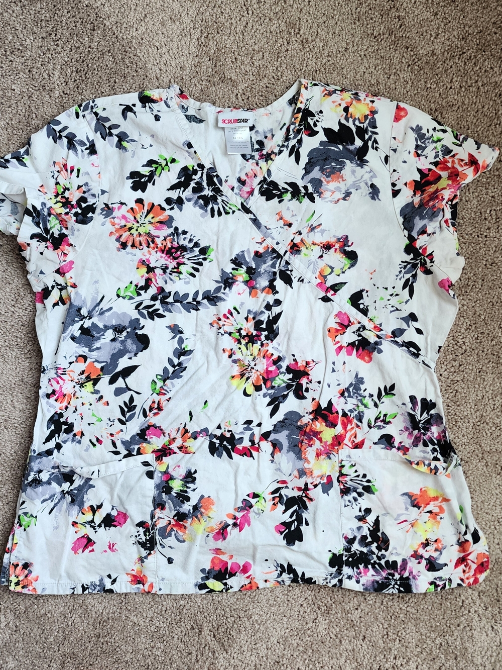 Scrubstar Floral Scrub Top